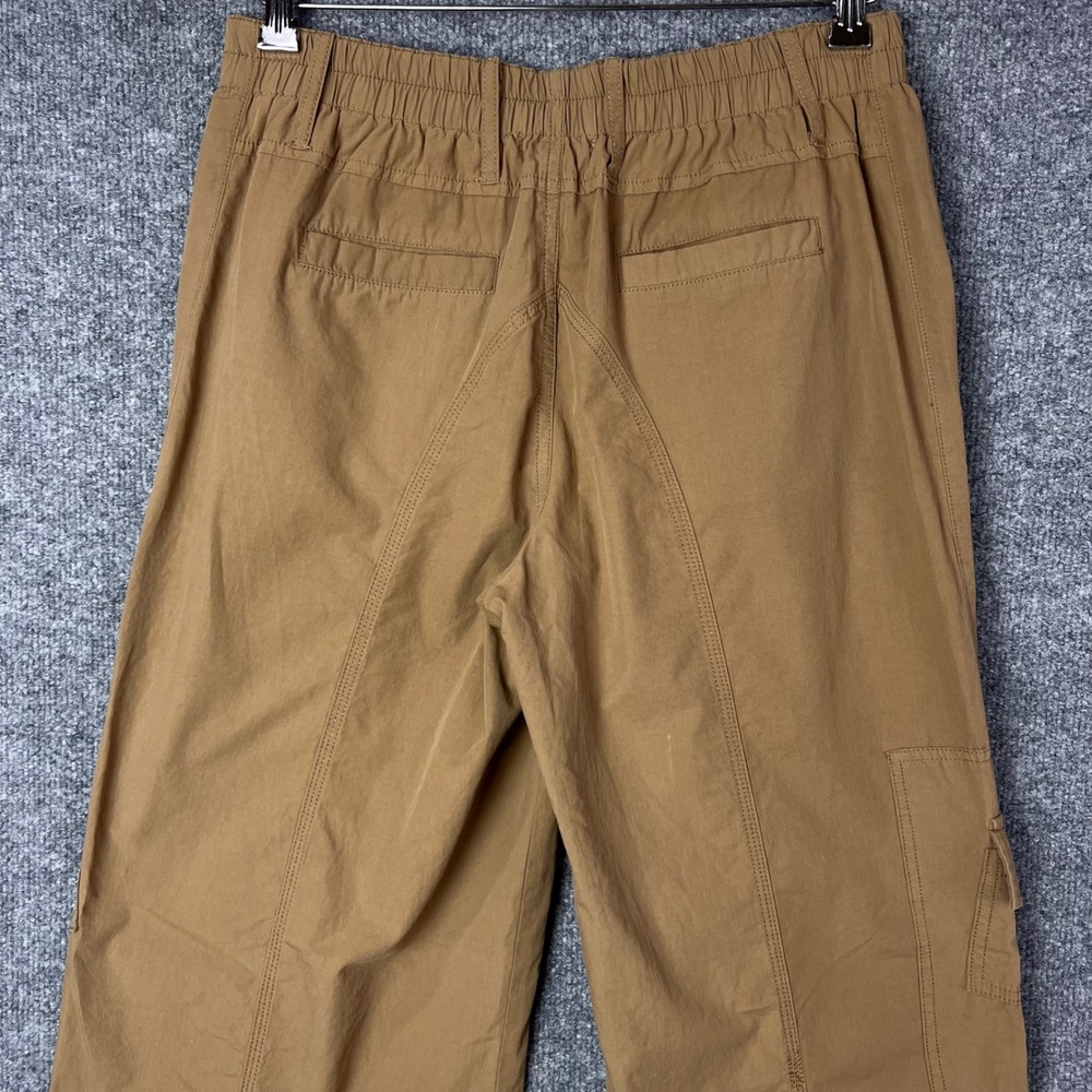 Böhme Cargo Pants Womens Medium Brown Excellent Wide Leg Elastic Waist Utility - Picture 4 of 10